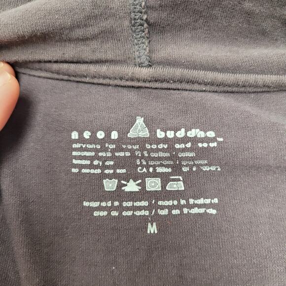 Neon Buddha Wendy brown tiered ruffle hoodie sweatshirt trapeze jacket y2k - Picture 4 of 6